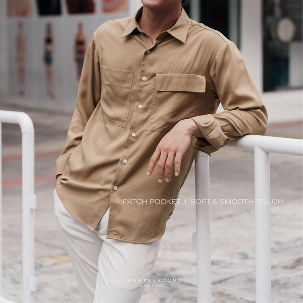 LUCA POCKET SHIRT - KHAKI