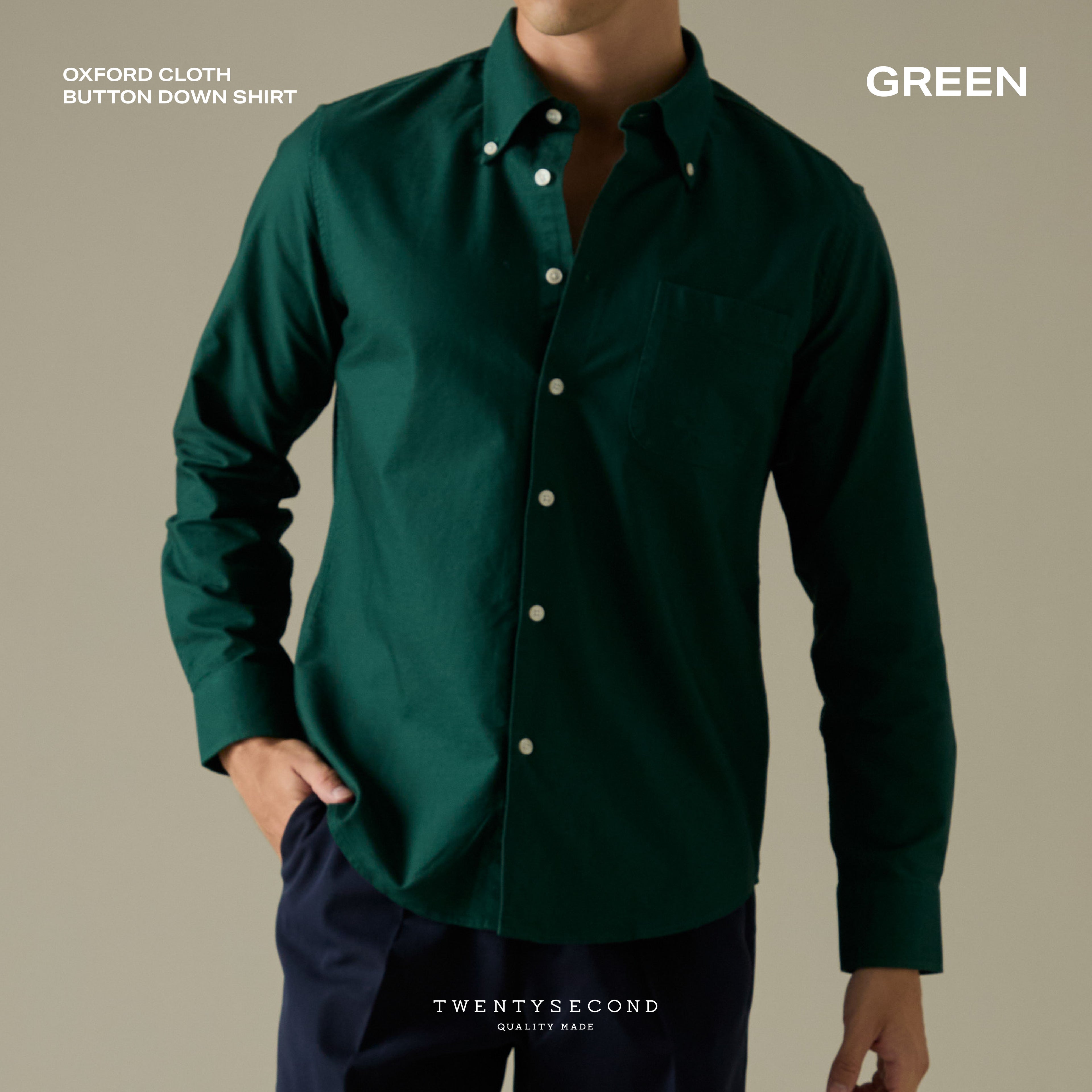 OCBD OXFORD SHIRT - GREEN