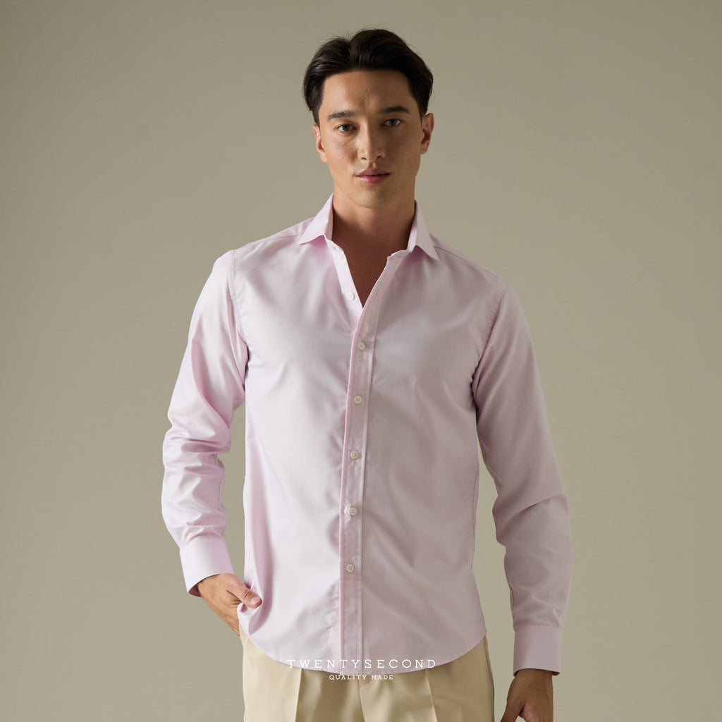 WRINKLE FREE DRESS SHIRT - PINK (Slim Fit) - TWENTYSECOND