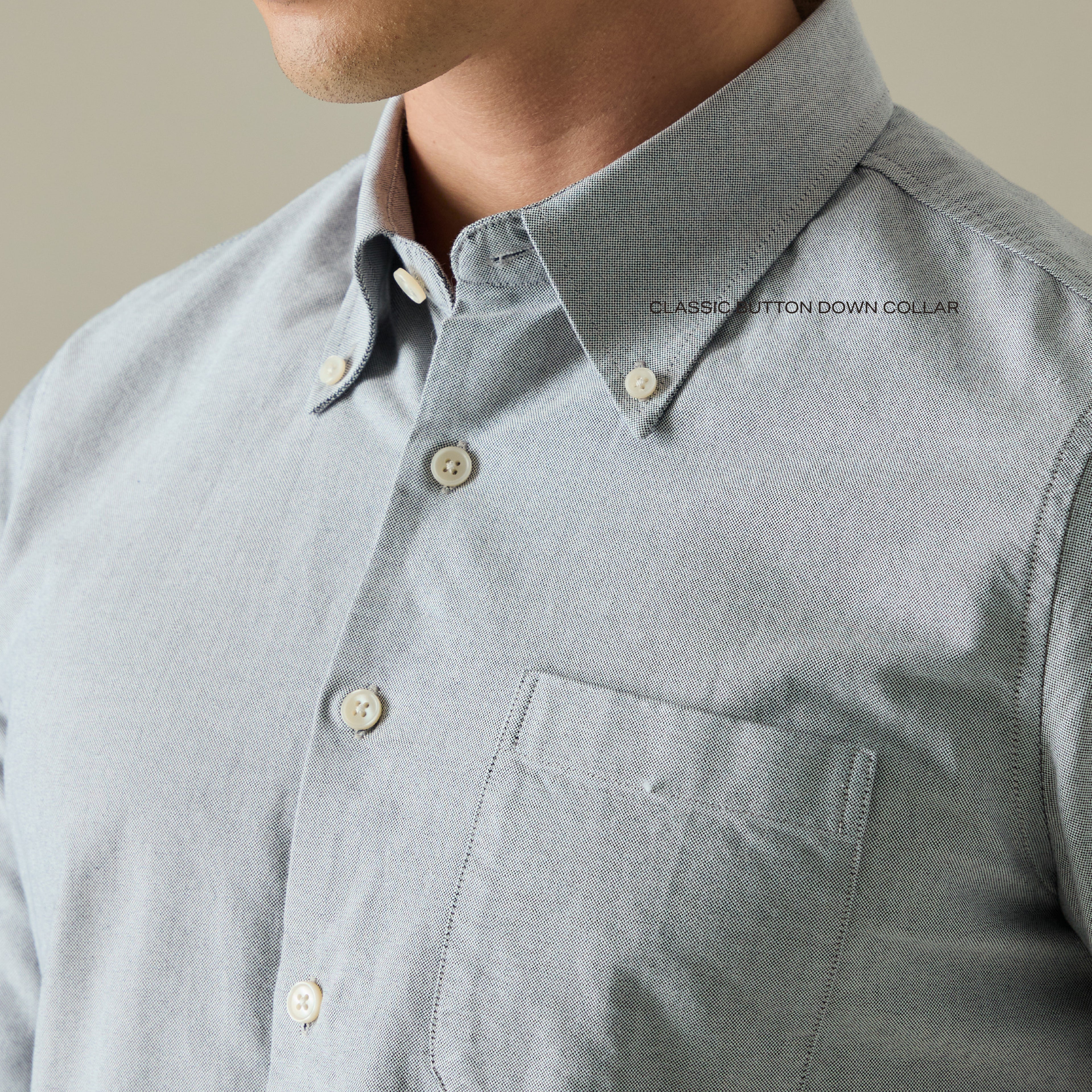 OCBD OXFORD SHIRT - GREY