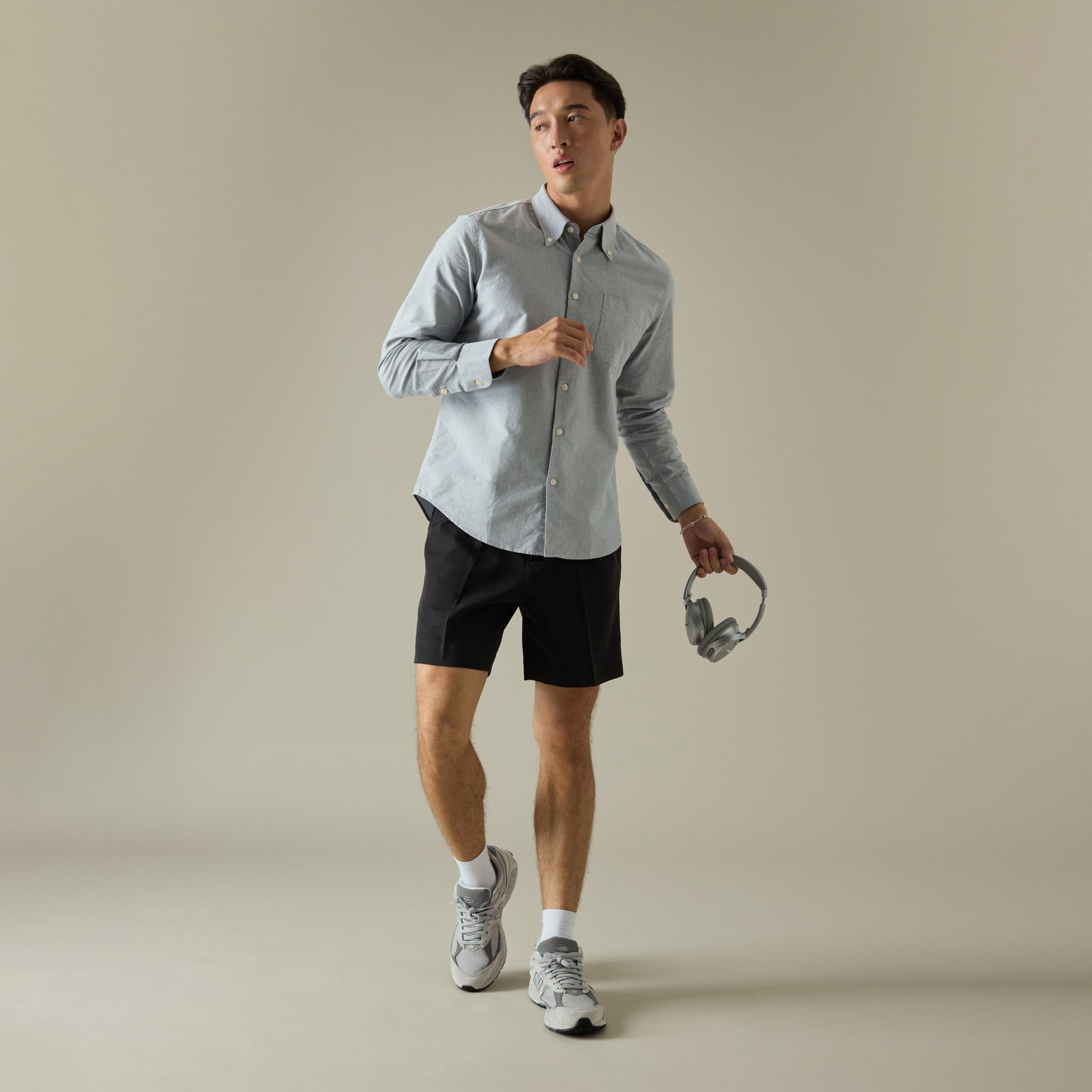 OCBD OXFORD SHIRT - GREY