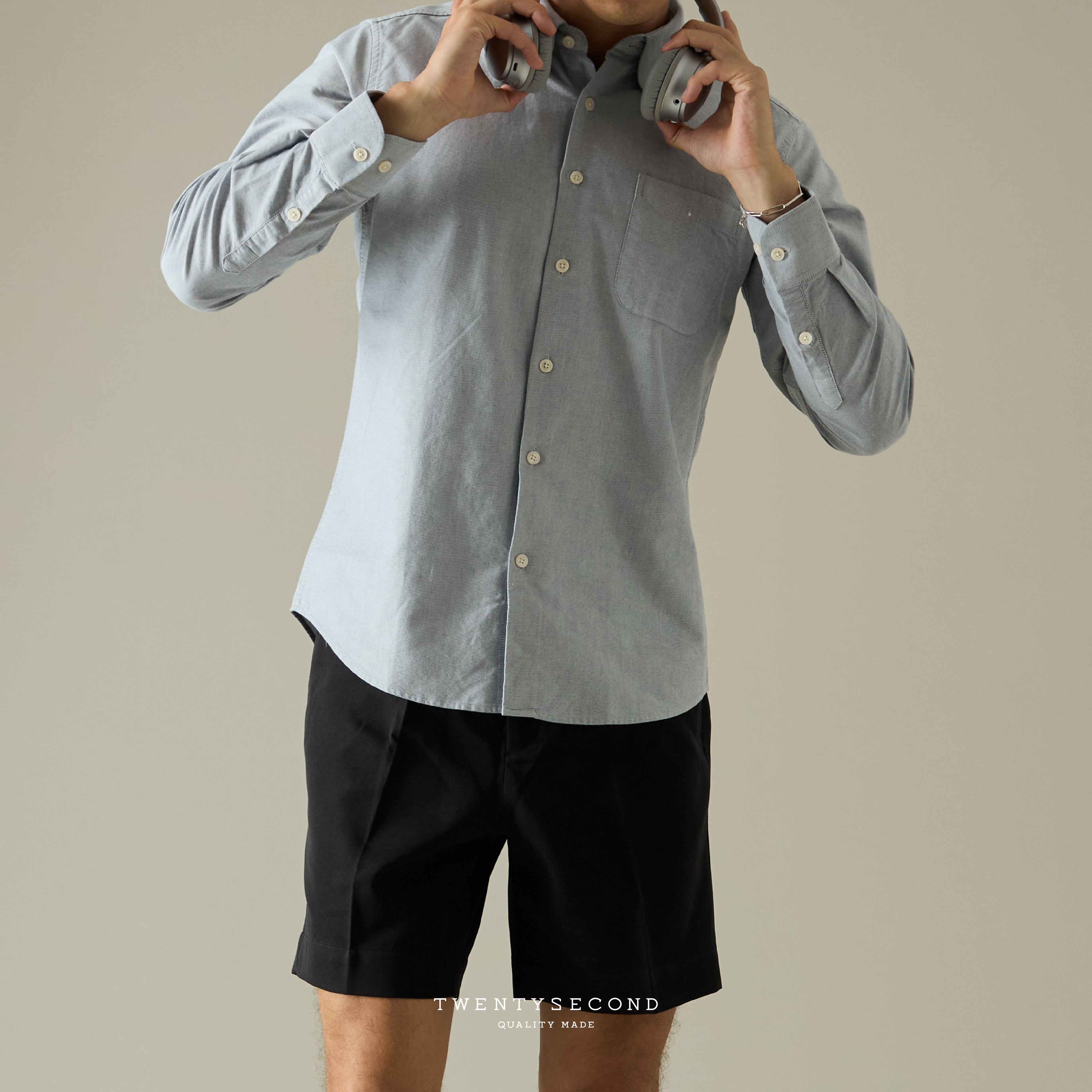 OCBD OXFORD SHIRT - GREY