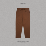 LUKAS NYLON EASY PANTS - BRICK