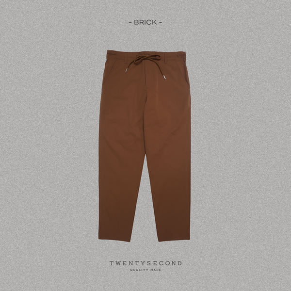 LUKAS NYLON EASY PANTS - BRICK