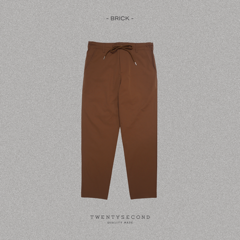 LUKAS NYLON EASY PANTS - BROWN