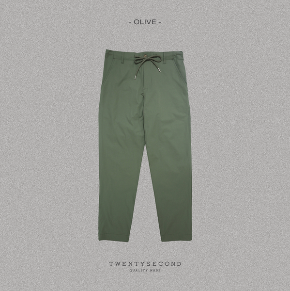 LUKAS NYLON EASY PANTS - OLIVE