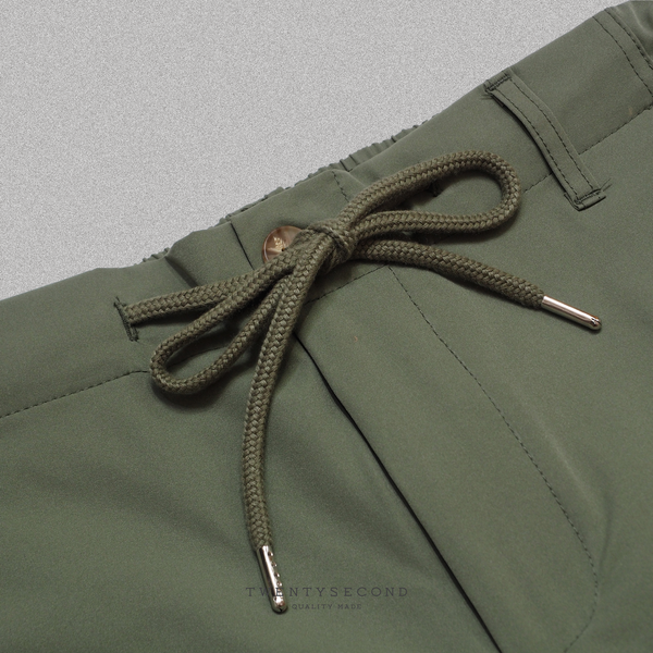 LUKAS NYLON EASY PANTS - OLIVE