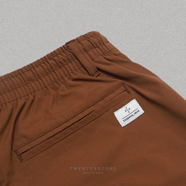 LUKAS NYLON EASY PANTS - BRICK