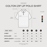 COLTON ZIP UP POLO SHIRT - BLACK