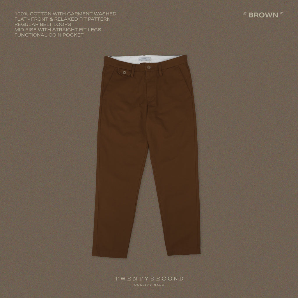 SMITH CHINO PANTS - BROWN