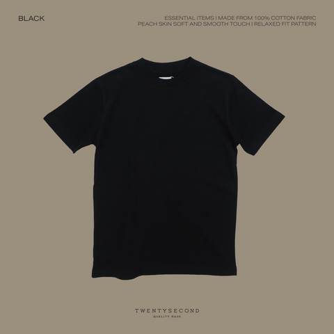 SUPER SOFT COTTON TEE - BLACK