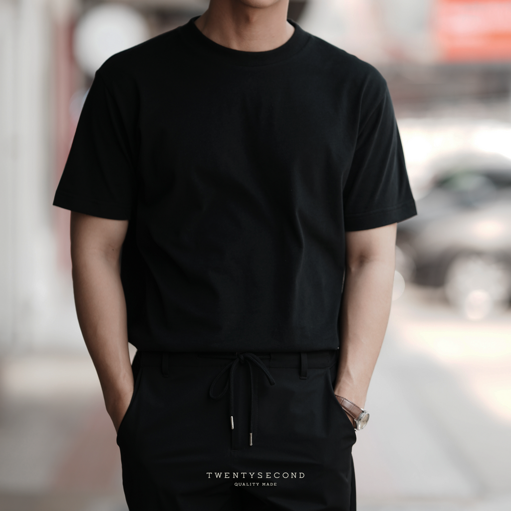 SUPER SOFT COTTON TEE - BLACK