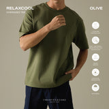 RELAXCOOL SEAMLESS OVERSIZED TEE - OLIVE