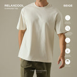 RELAXCOOL SEAMLESS OVERSIZED TEE - BEIGE