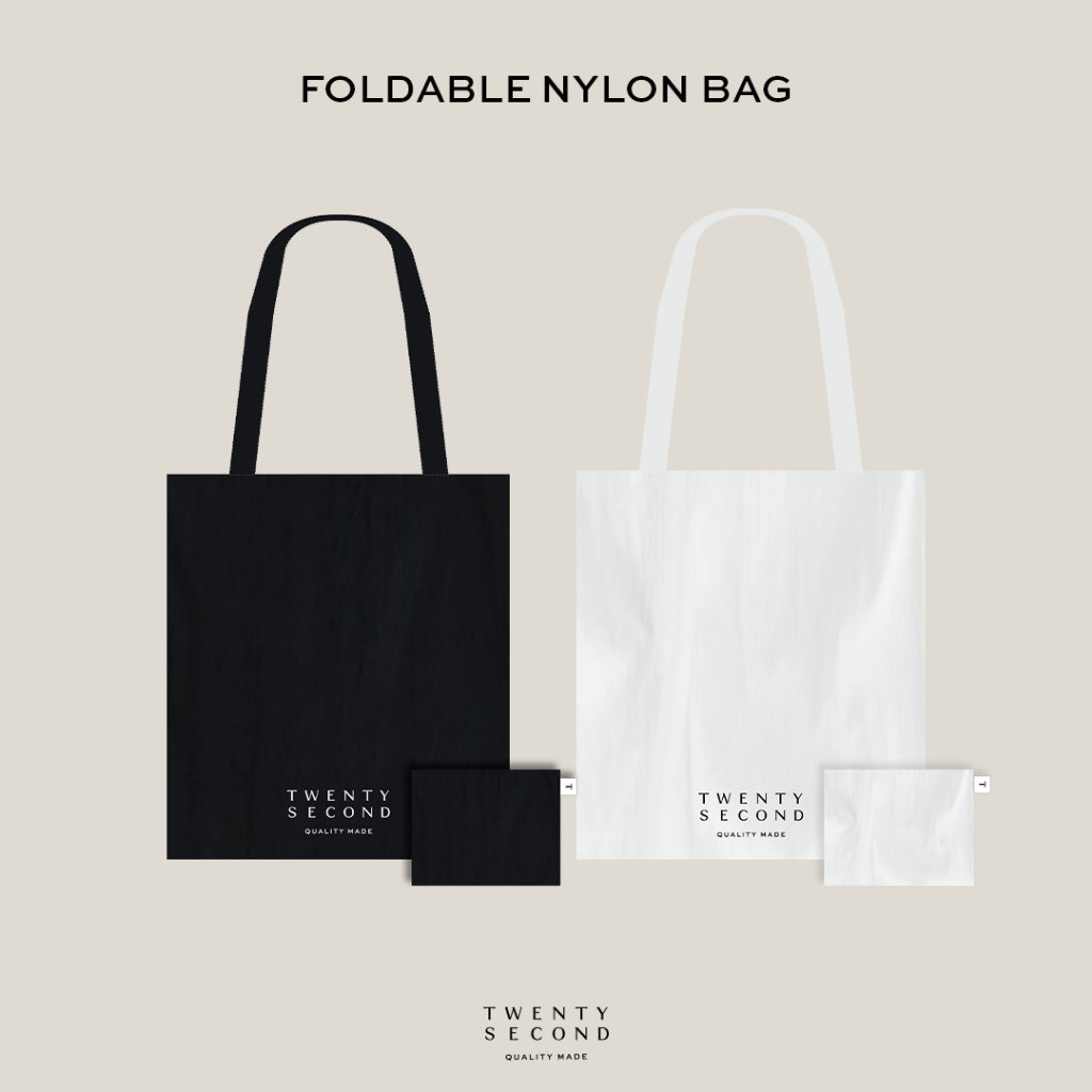 FOLDABLE NYLON BAG - WHITE