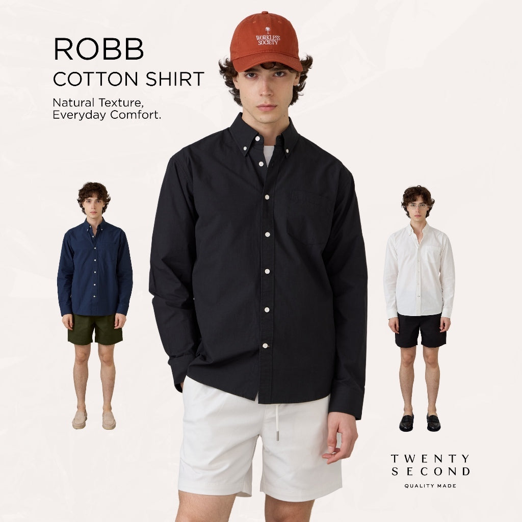ROBB COTTON SHIRT - BLACK