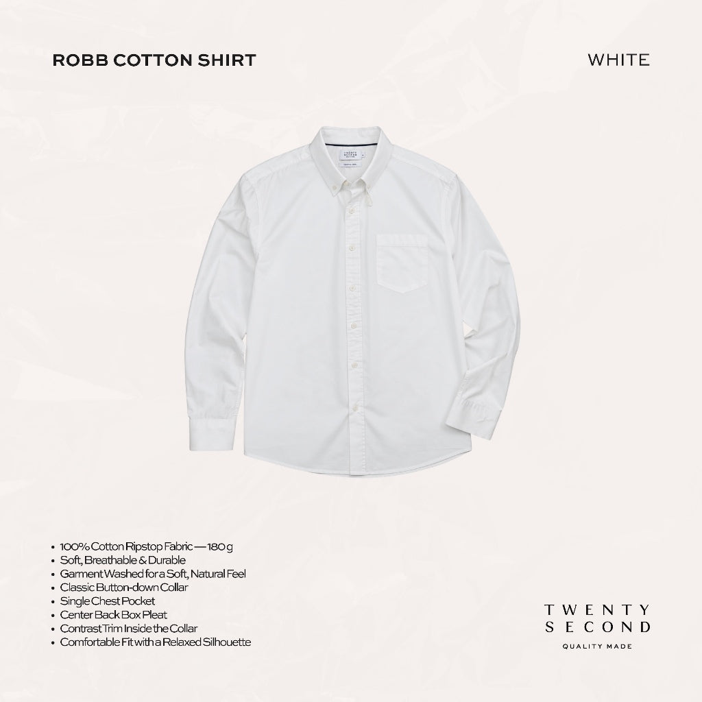 ROBB COTTON SHIRT - WHITE