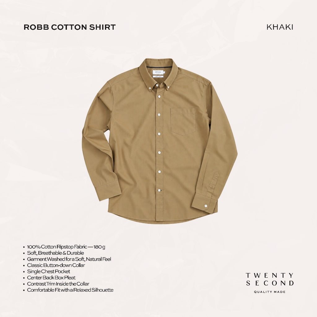 ROBB COTTON SHIRT - BROWN
