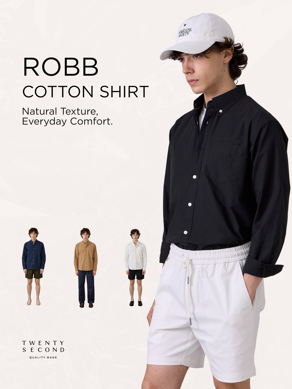 ROBB COTTON SHIRT - BROWN