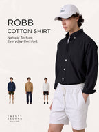ROBB COTTON SHIRT - BROWN