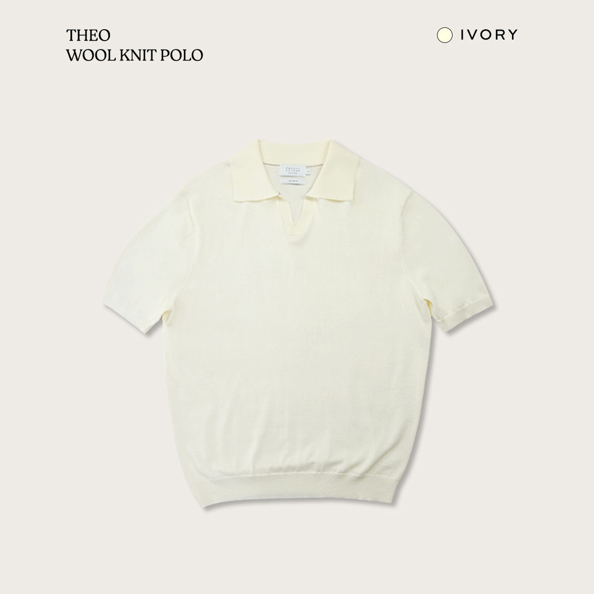 THEO WOOL KNIT POLO - WHITE