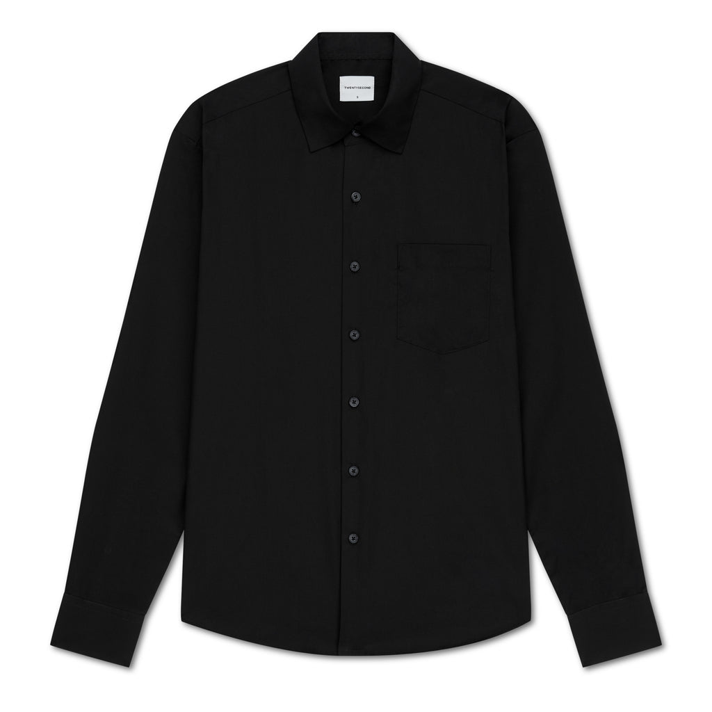 EGYPTIAN COTTON SHIRT - BLACK