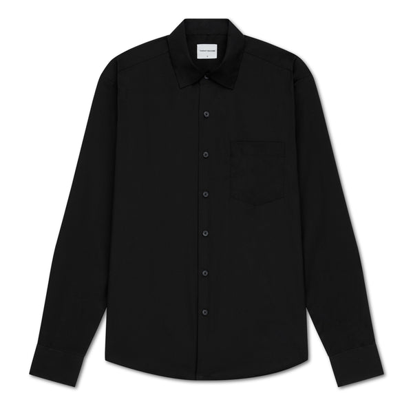 EGYPTIAN COTTON SHIRT - BLACK