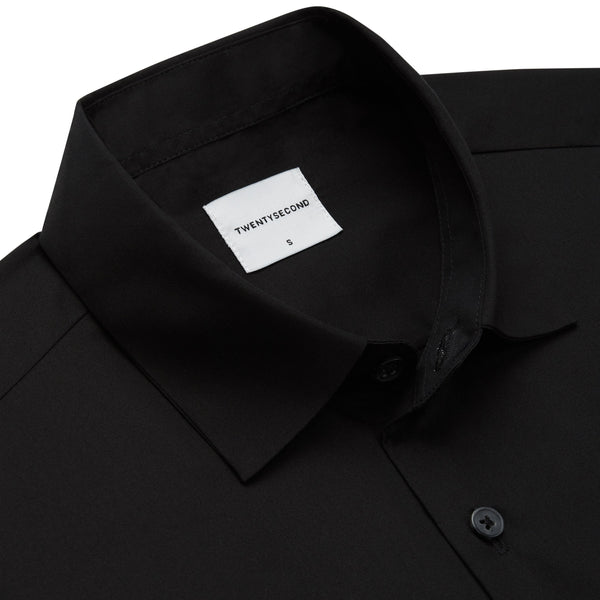 EGYPTIAN COTTON SHIRT - BLACK