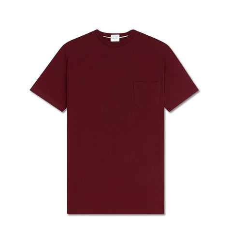 CLUB POCKET TEE - MAROON (Oversized fit)