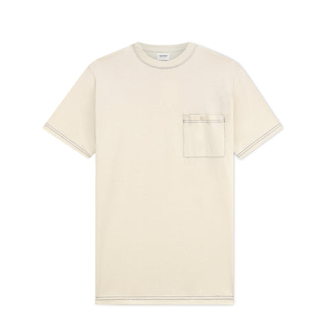 BEAM STITCH POCKET TEE - BEIGE (Oversized fit)