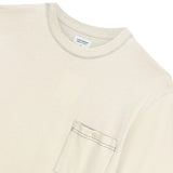 BEAM STITCH POCKET TEE - BEIGE (Oversized fit)