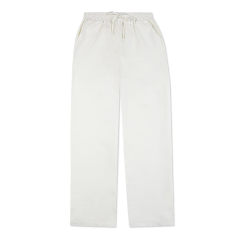 LINEN RELAXED PANTS - WHITE