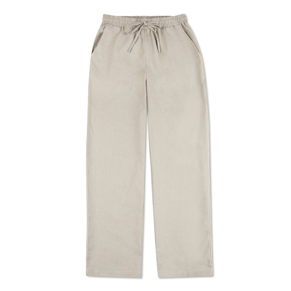 LINEN RELAXED PANTS - BROWN