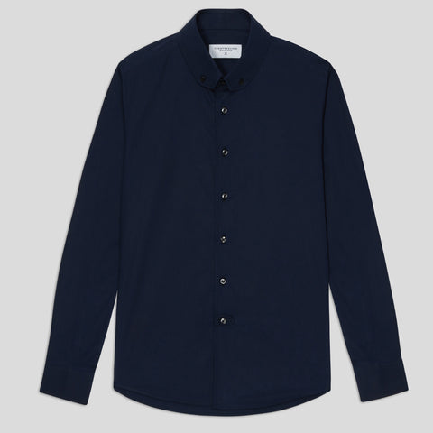DEAN CUT COLLAR SHIRT - DARK BLUE
