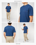 BEAM STITCH POCKET TEE - NAVY (Oversized fit)