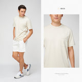 BEAM STITCH POCKET TEE - BEIGE (Oversized fit)