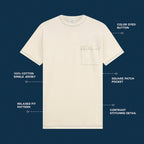 BEAM STITCH POCKET TEE - NAVY (Oversized fit)