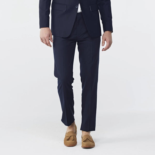 ITALIAN WOOL PANTS - DARK BLUE