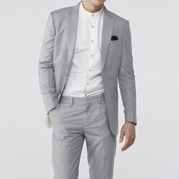 ITALIAN WOOL SUIT - SILVER