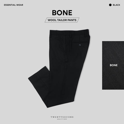 BONE TAILOR PANTS - BLACK