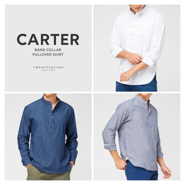 CARTER PULLOVER SHIRT - WHITE