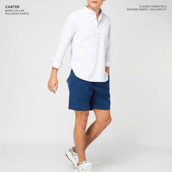 CARTER PULLOVER SHIRT - WHITE