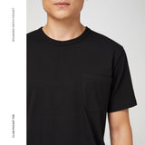 CLUB POCKET TEE - BLACK (Oversized fit)