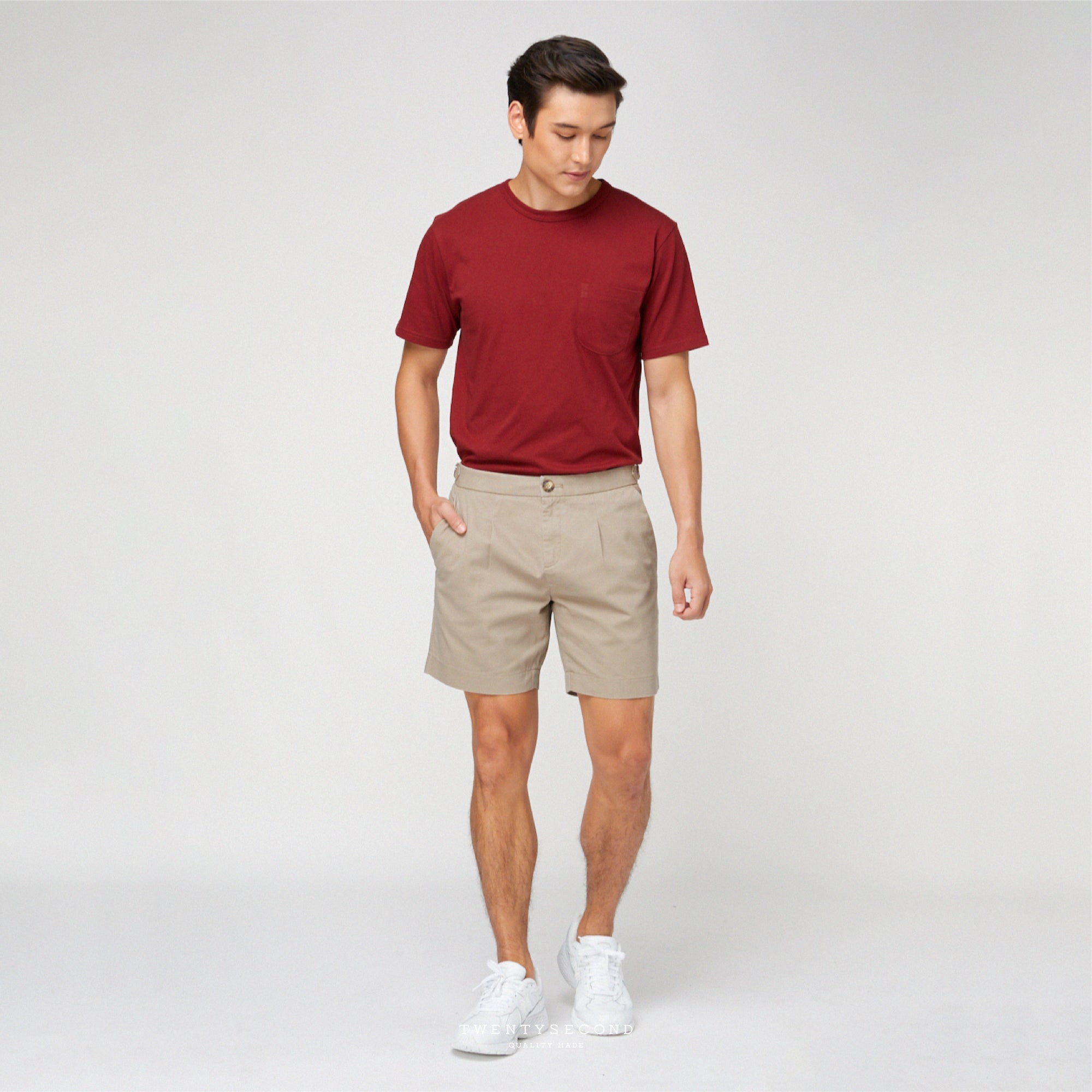 CLUB POCKET TEE - MAROON (Oversized fit)