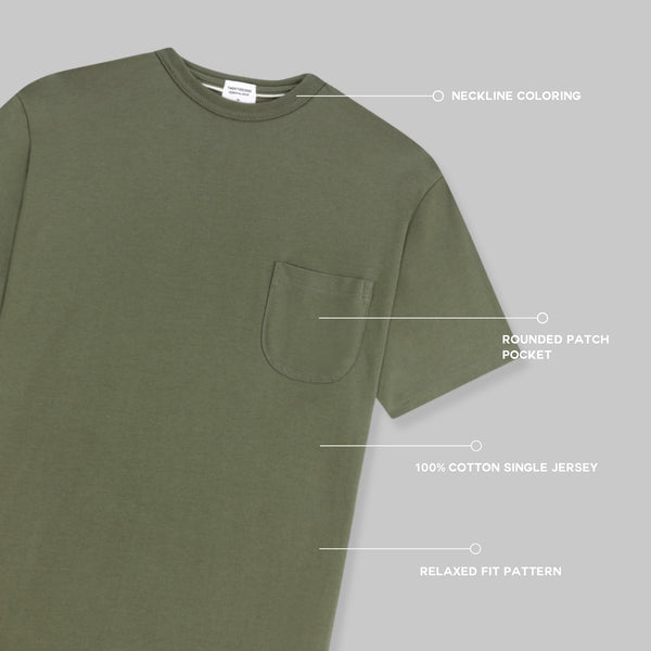CLUB POCKET TEE - BLACK (Oversized fit)