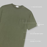 CLUB POCKET TEE - OLIVE (Oversized fit)