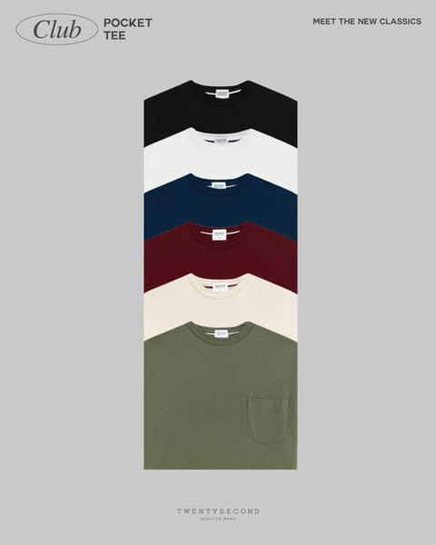 CLUB POCKET TEE - NAVY (Oversized fit)