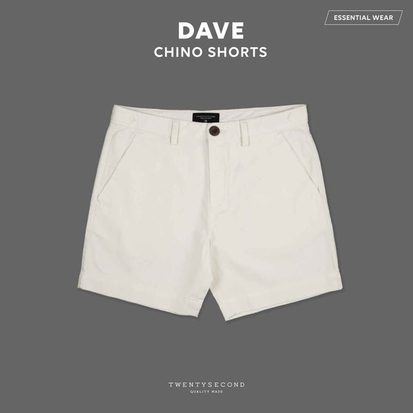 DAVE CHINO SHORTS - WHITE (Extra Shorts)
