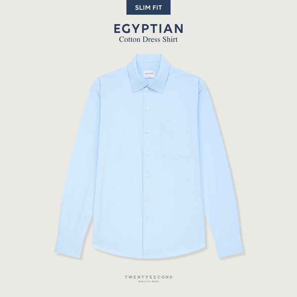 EGYPTIAN COTTON SHIRT - BLUE
