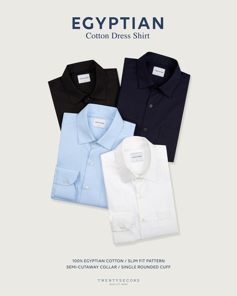 EGYPTIAN COTTON SHIRT - BLACK
